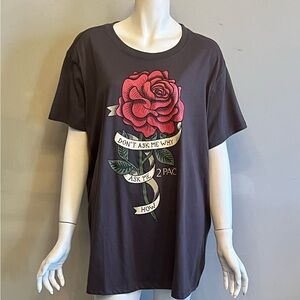 NWT Torrid Tupac “Don’t Ask Me Why Ask me How” Tee Shirt Size XXL